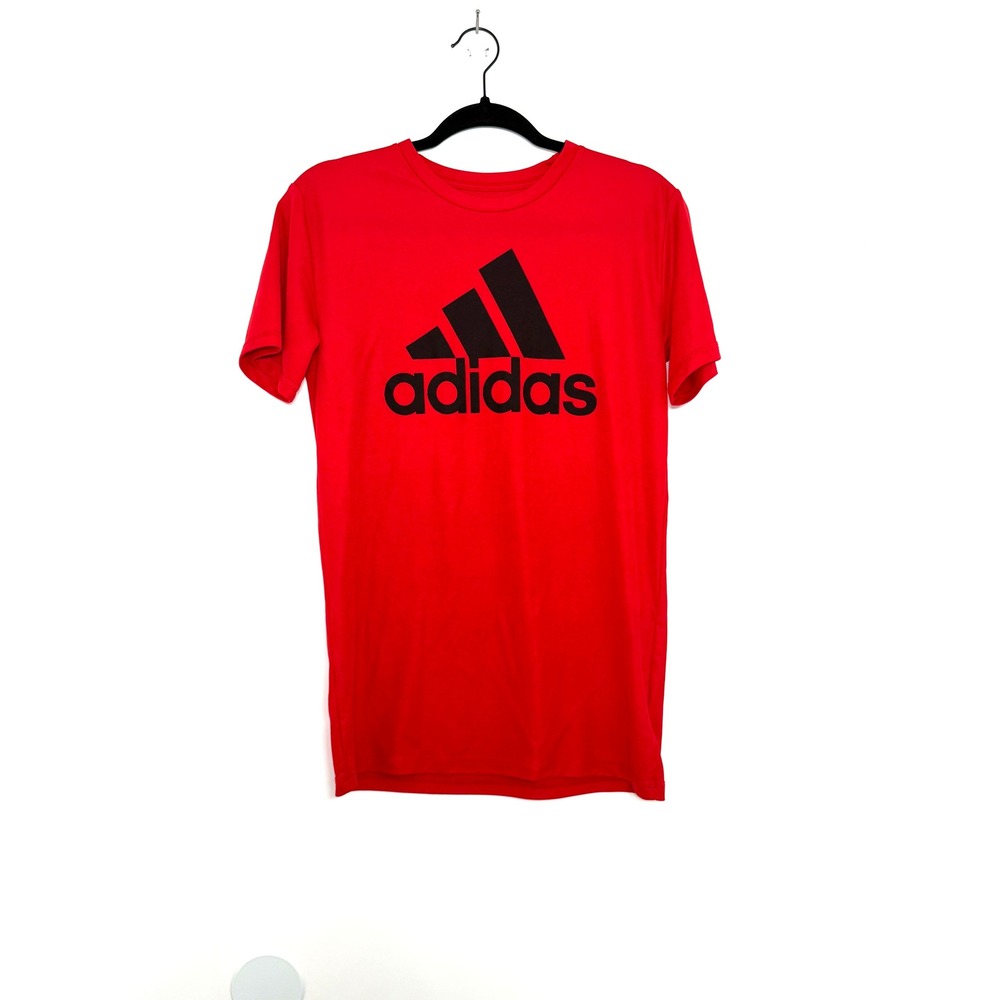 Adidas Boys L 14/16 Red AEROREADY Performance Logo Shirt